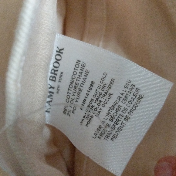 Ramy Brook NY mid rise cream linen distressed jeans size 23 - Picture 5 of 12